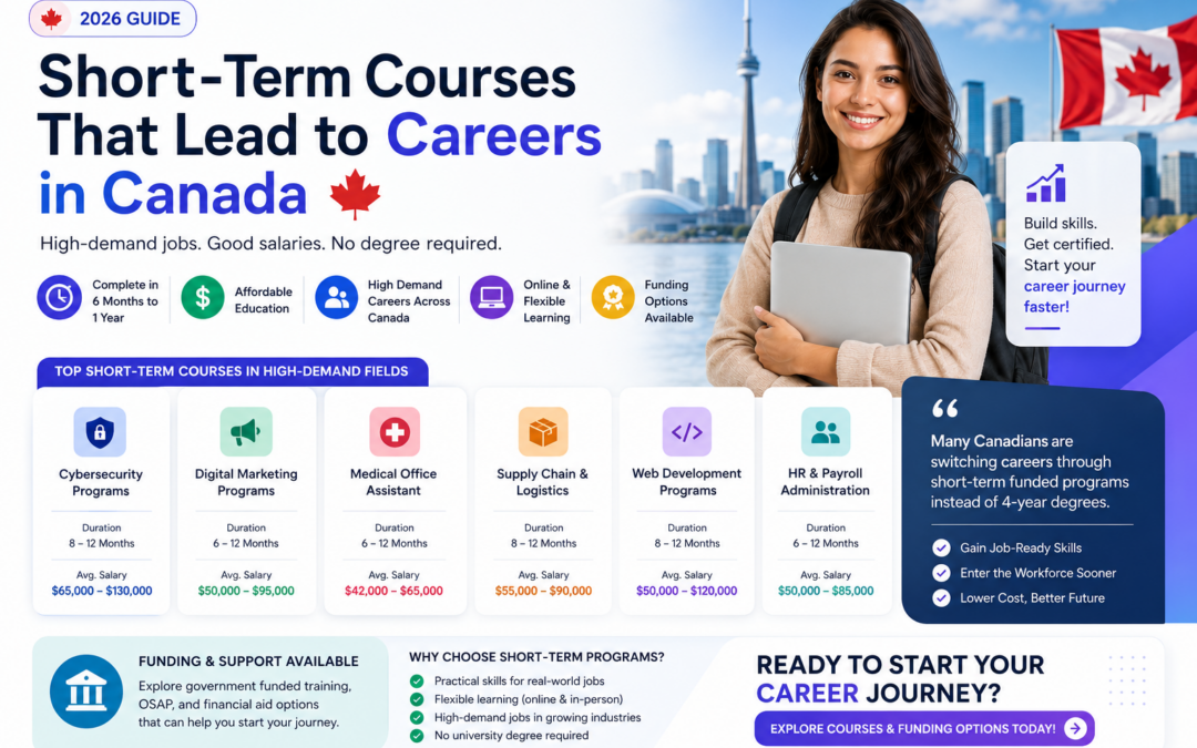 Short-Term Courses That Lead to Careers in Canada Without a Degree (2026 Guide)